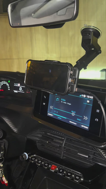 Support télescopique à ventouse